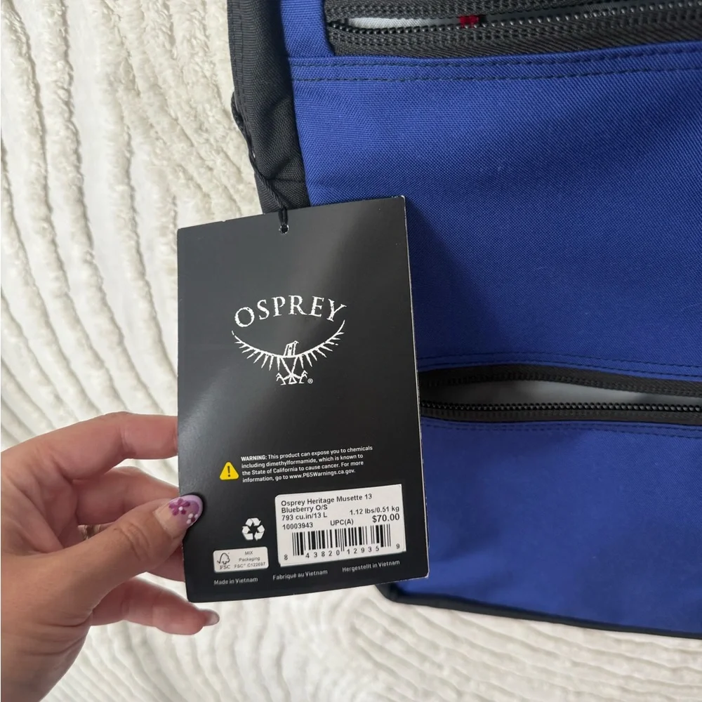 OSPREY Men’s Royal Blue Messenger Sling with Red Accents